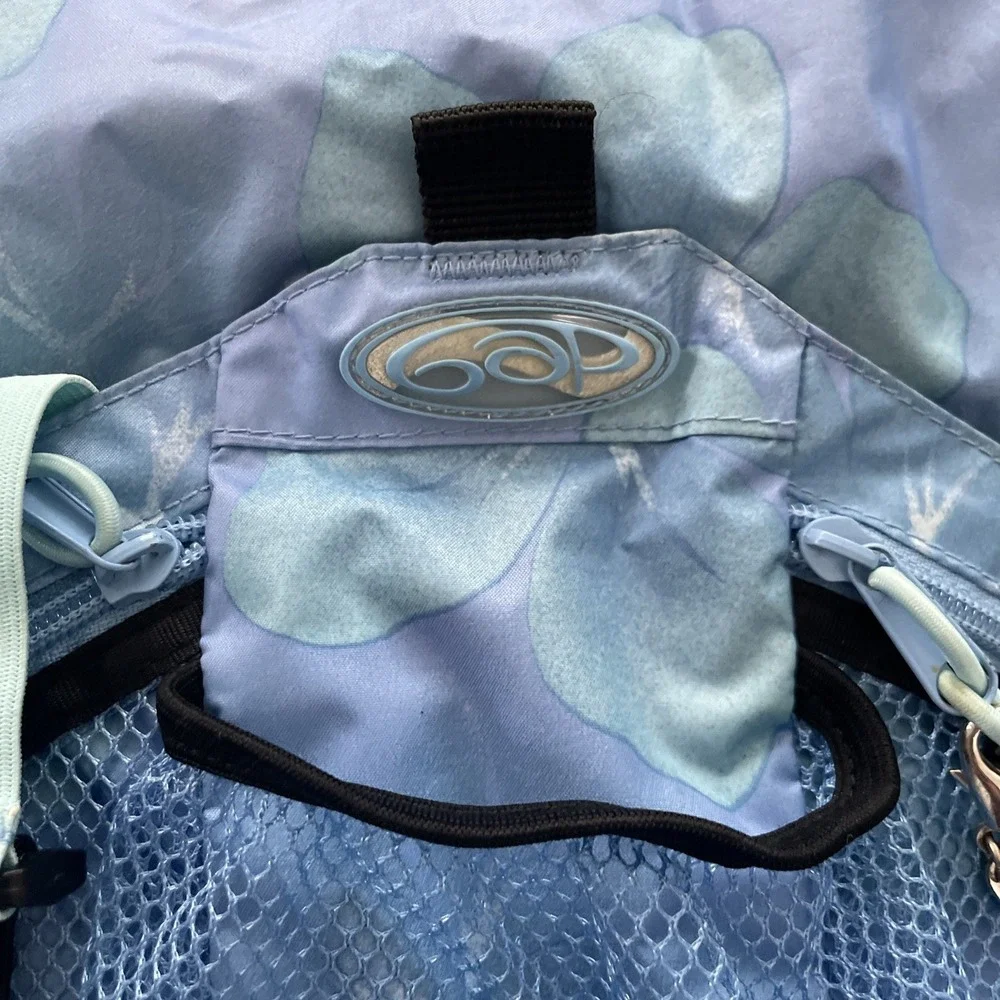 GAP Y2K Beach Surf Mesh Bottom Backpack Wet Bag Blue‎ Floral